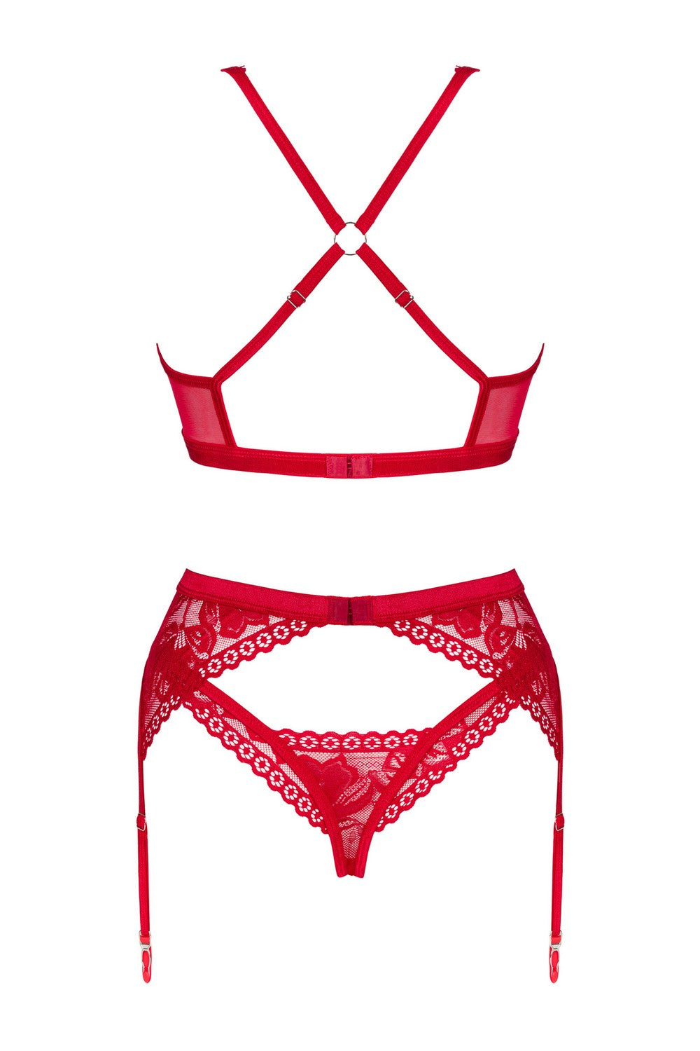 Эротический комплект из кружева Lacelove red