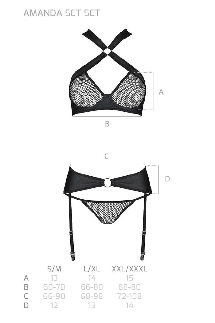 Эротический комплект из сетки Amanda