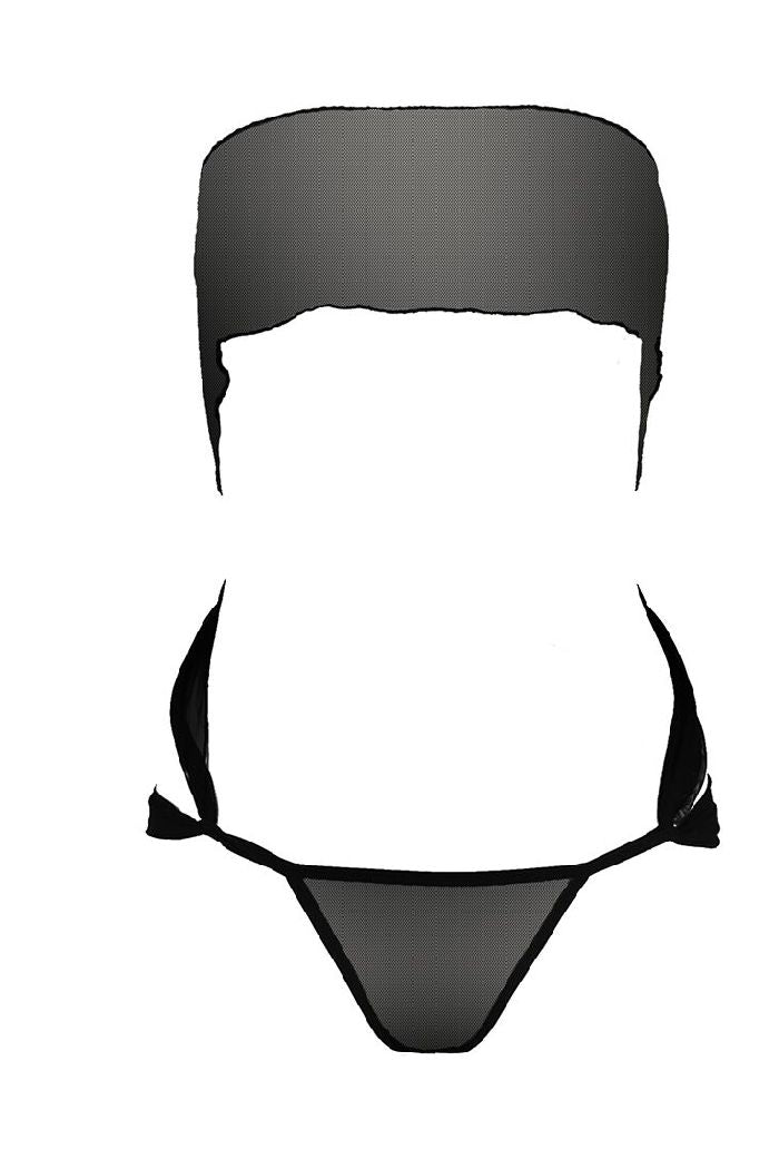 Эротический комплект из микросетки Amore black