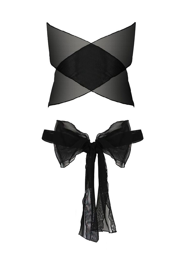 Эротический комплект из микросетки Amore black