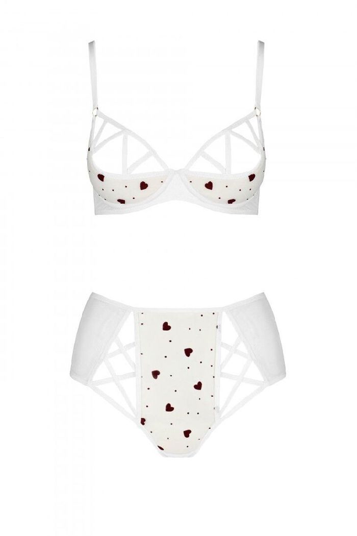 Еротичний комплект із серцями Lovelia white