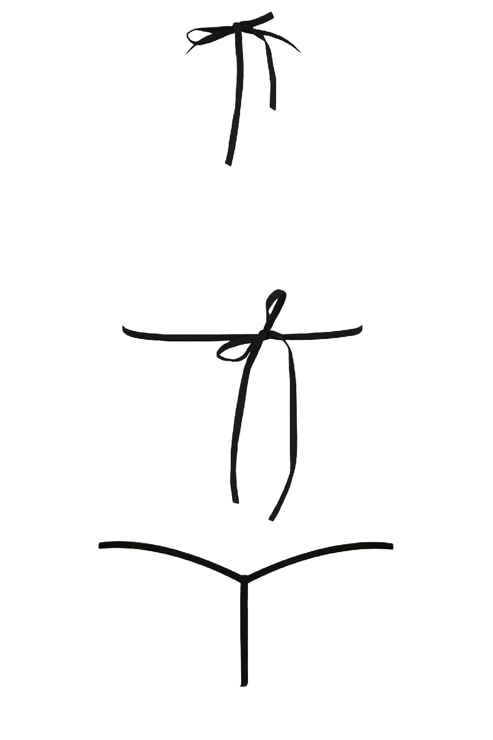 Кружевной комплект с лентами Melissa bikini