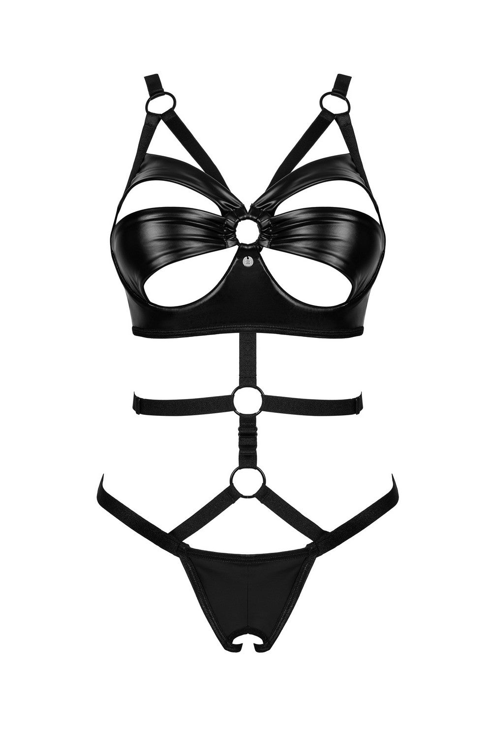 Эротическое боди с разрезом Armares black