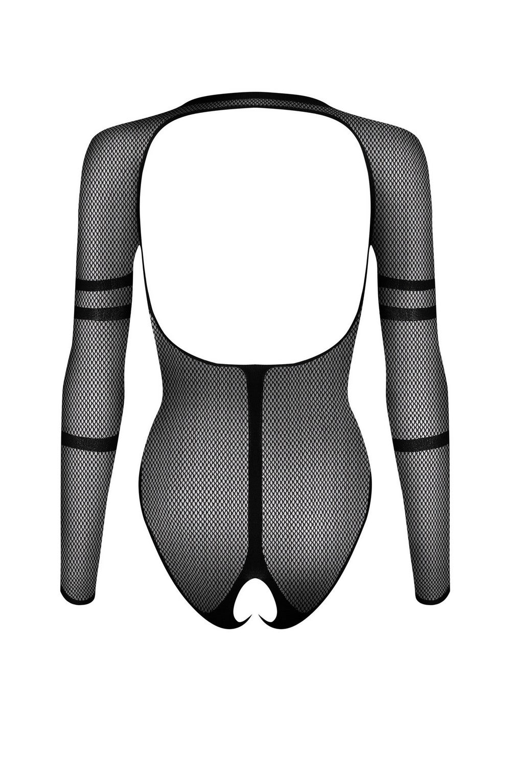 Ажурное боди с разрезом B137 black