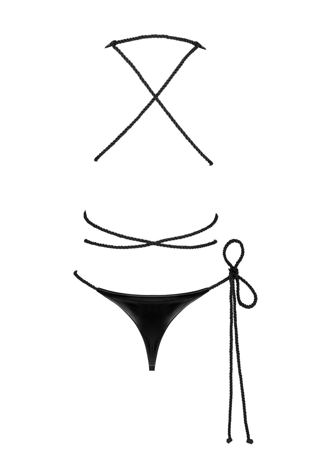Эротическое боди с вырезом Cordellis black