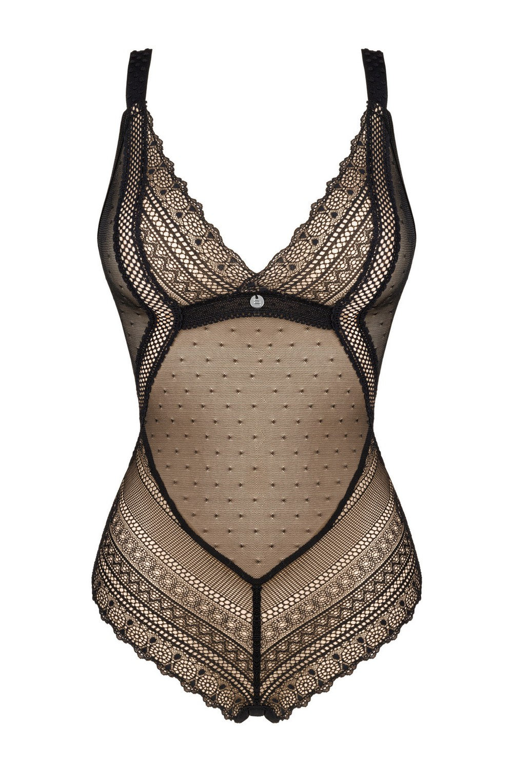 Эротическое боди из микросетки Estiqua black