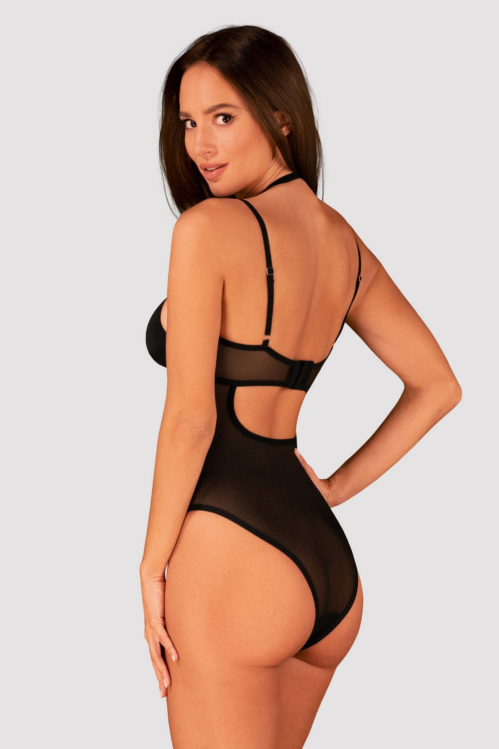 Боди из микросетки Selinne black