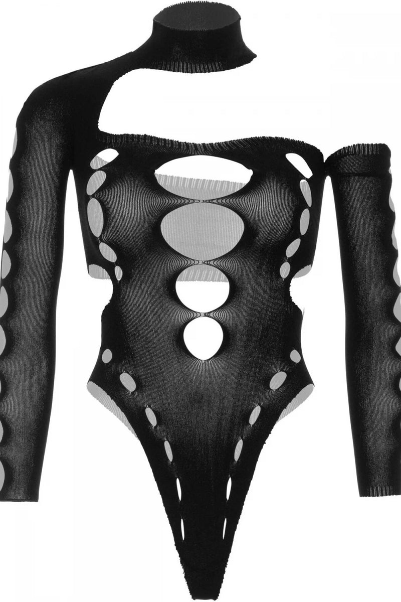Эротическое боди с вырезами Seamless thong back bodysuit