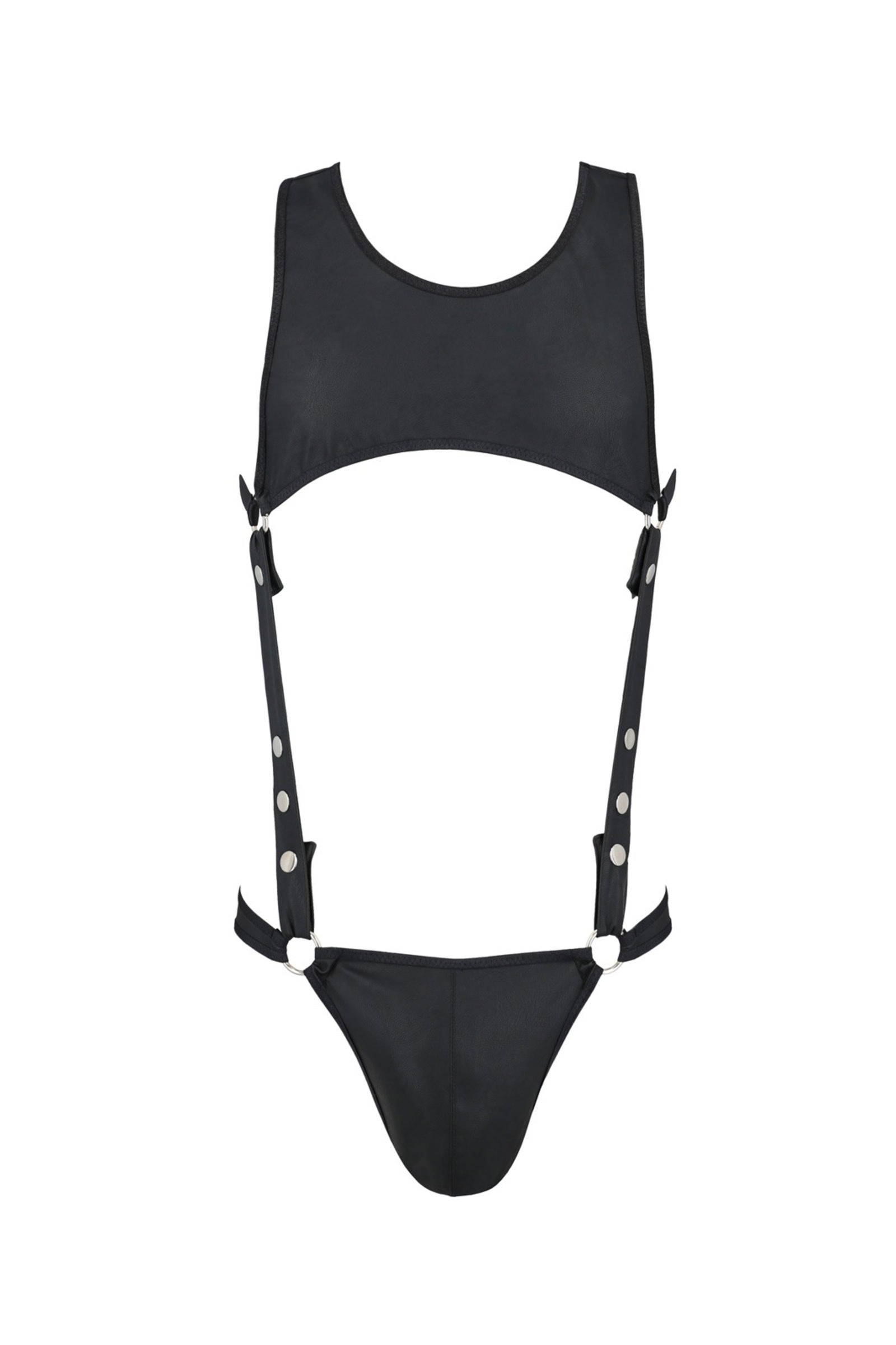 Мужское боди из эко-кожи 056 Adam