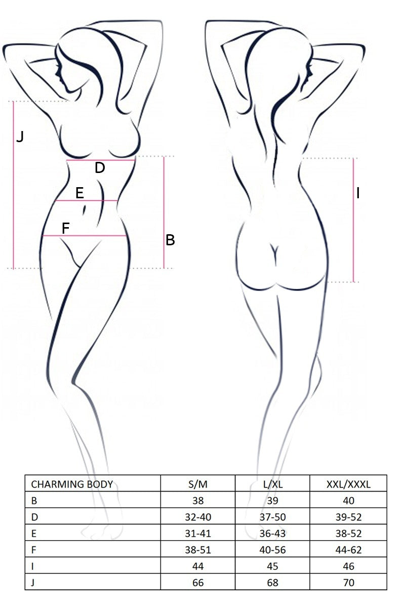 Боді-сліп із мікросітки Charming