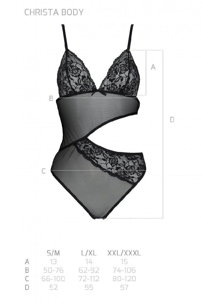 Боди-стринг с кружевом Christa
