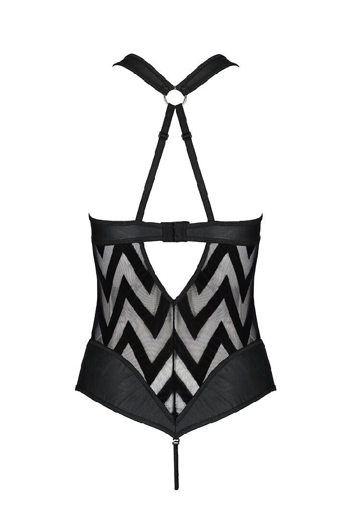 Эротическое боди с имитацией кожи Hima