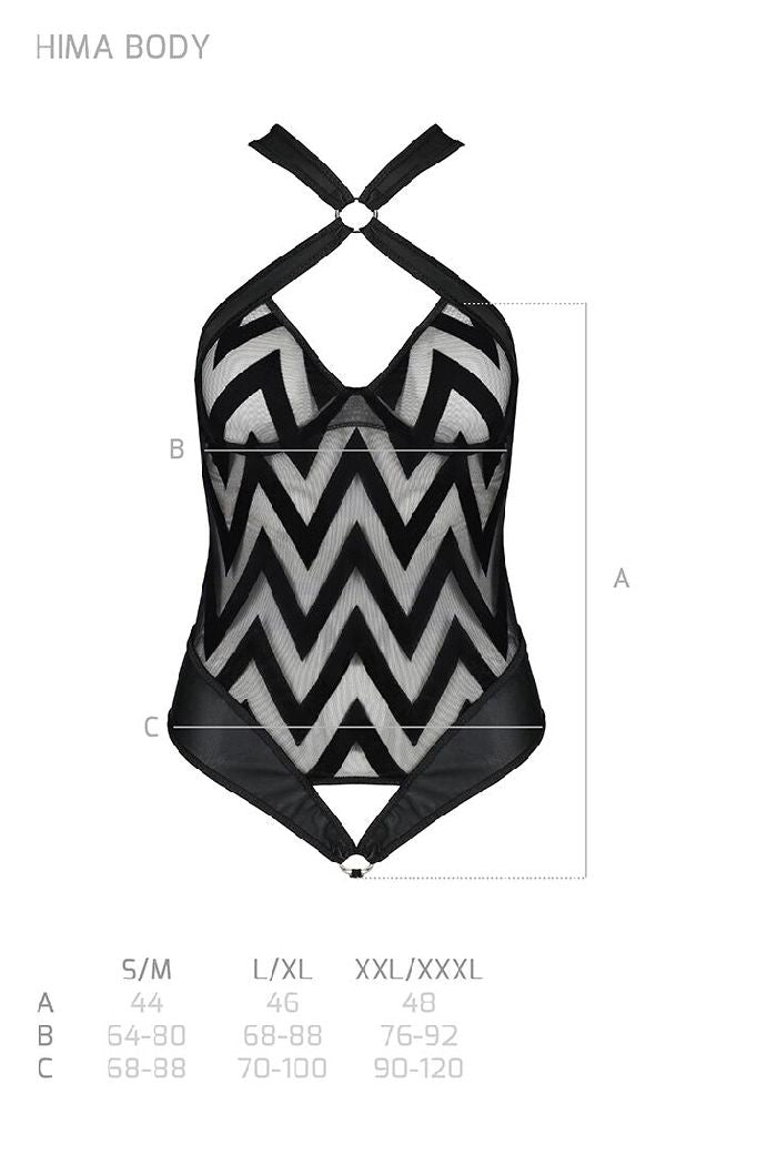 Эротическое боди с имитацией кожи Hima