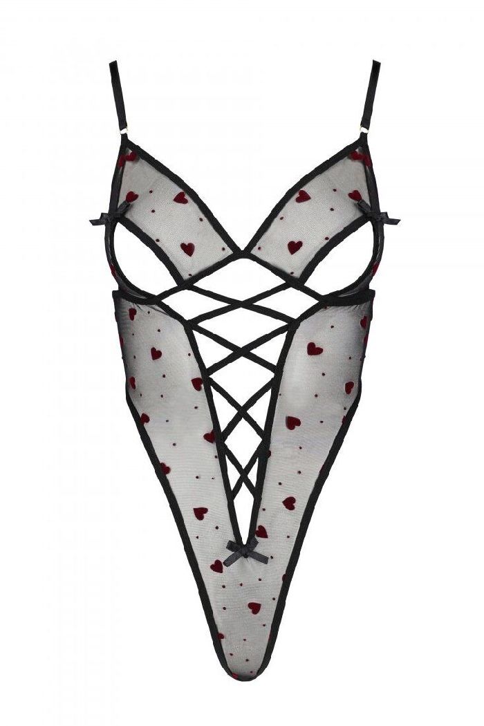 Боди-стринг с высоким вырезом Lovelia black