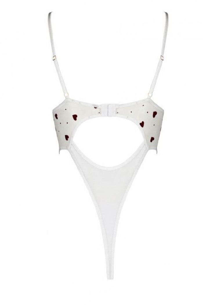 Боди-стринг с высоким вырезом Lovelia white
