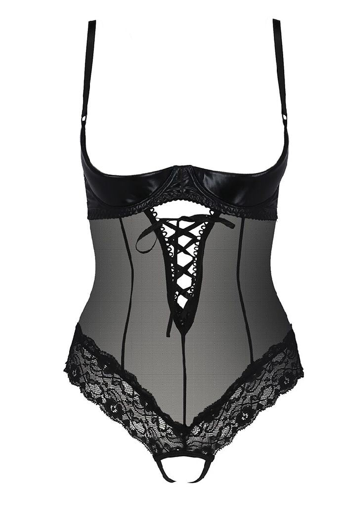 Эротическое боди с открытой грудью North