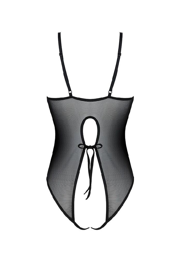 Эротическое боди с разрезом Ursula black