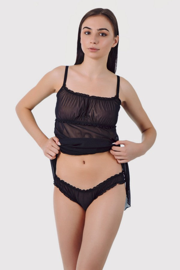 Трусики слип из микросетки 04.2003 black