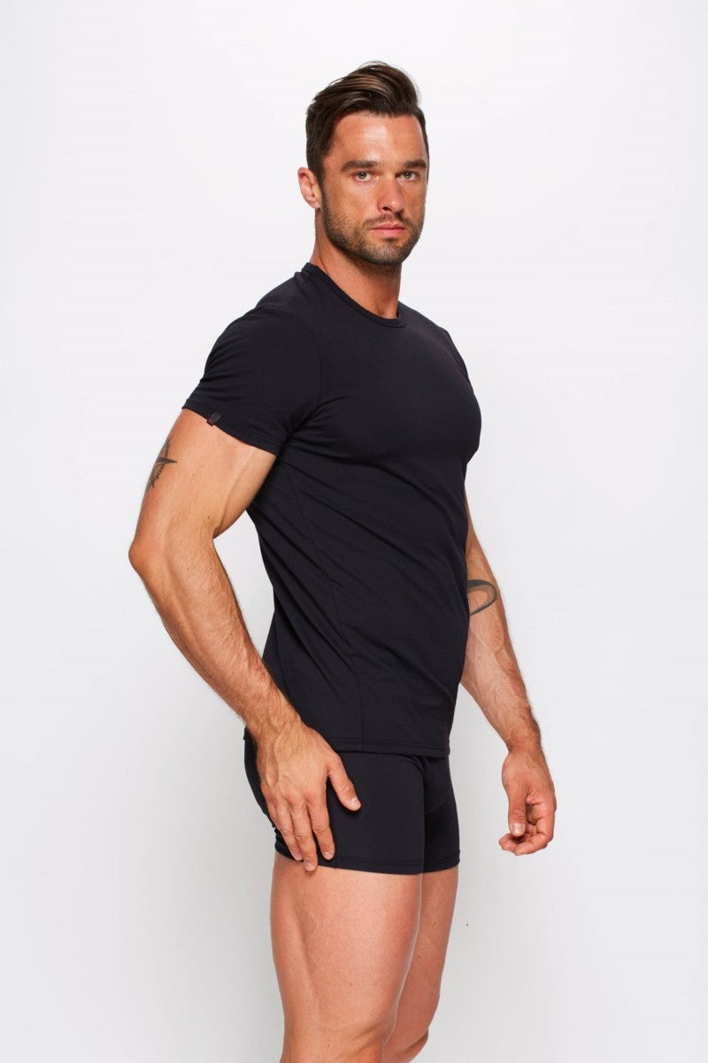 Мужская футболка из хлопка 01/1-82/1 black