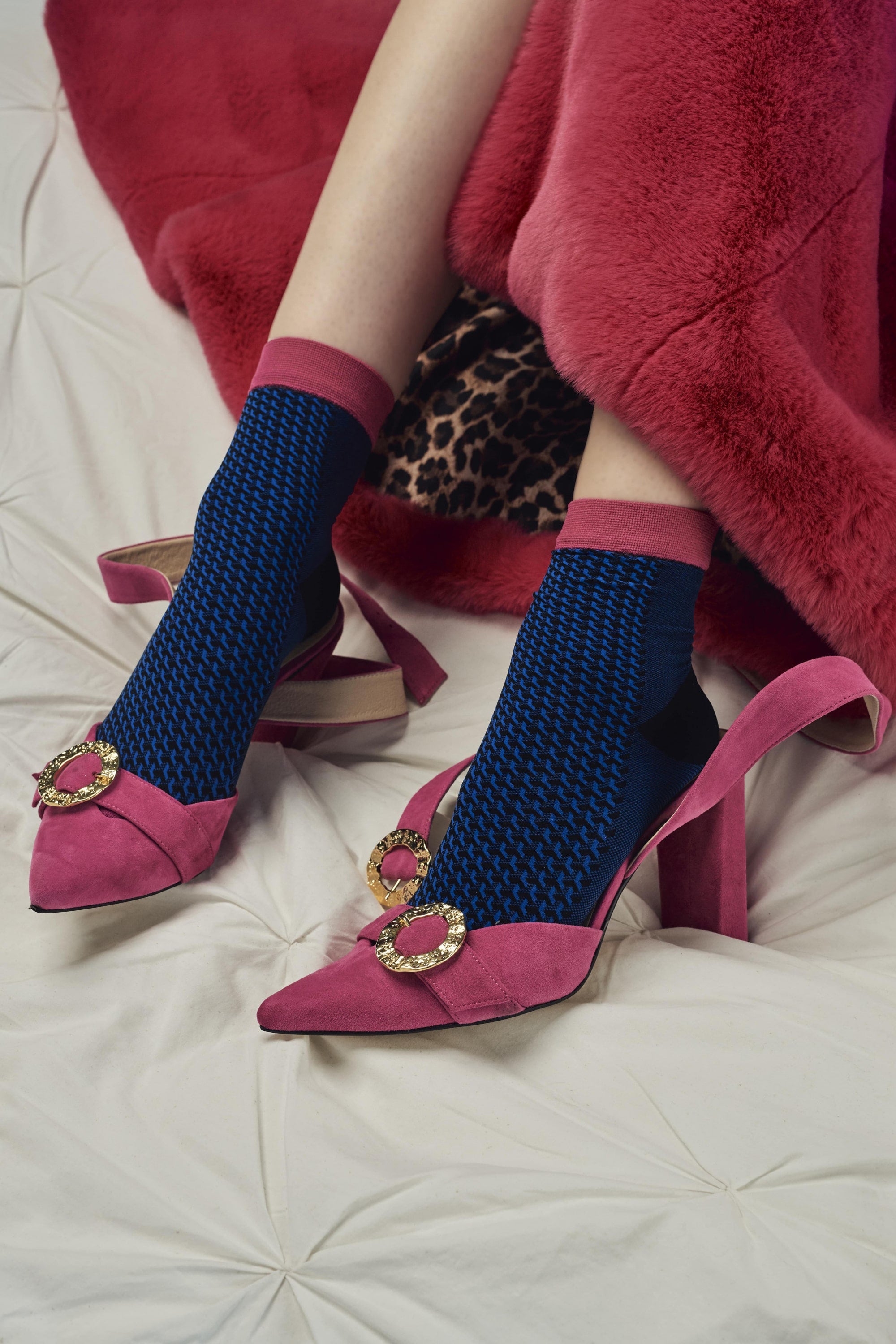 Носки с геометрическим узором Op-Art G1118 40d