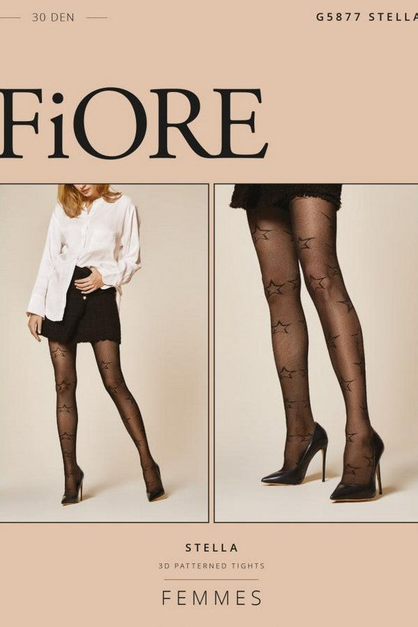 Матовые колготки со звездами Stella 30d