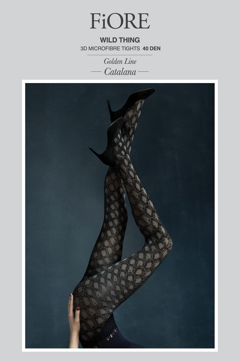 Фантазийные колготки с геометрическим узором Wild Thing 40d G5802