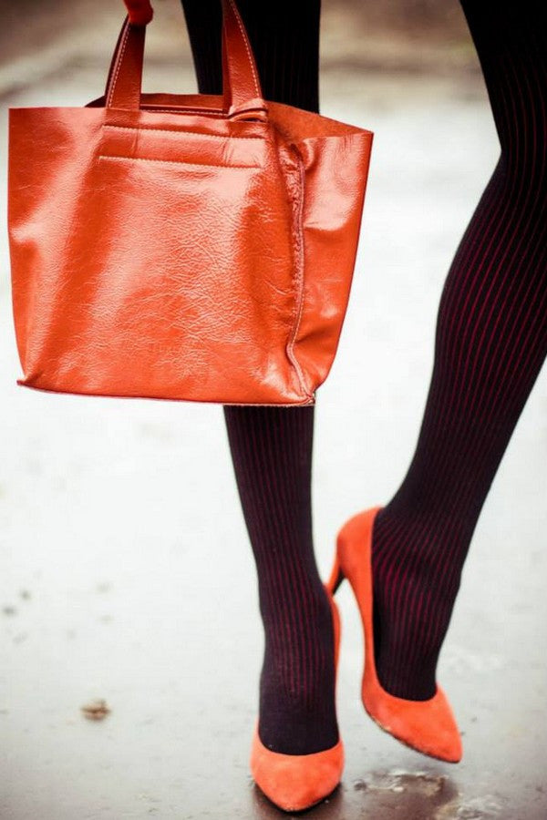 Цветные колготки в полоску XARA cotton