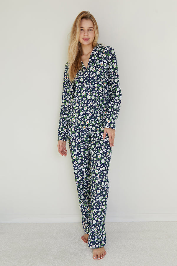 Фланелевая пижама с цветами Chamomile FL0057-53-69