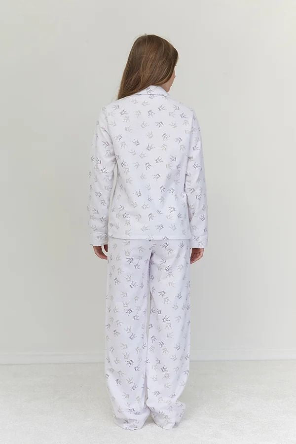 Фланелевая пижама Crown FL0057-19-69 white