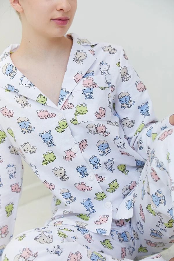 Фланелевая пижама Dinoworld FL0057-20-69 white