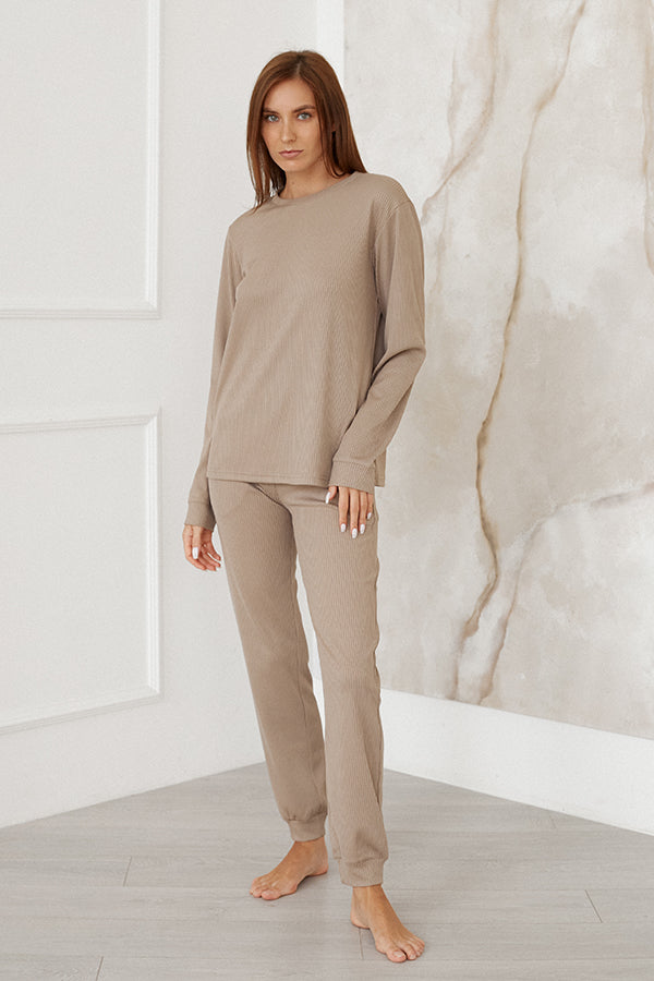 Хлопковый лонгслив в рубчик Jodie TR0056-01-60