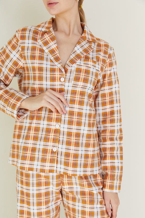 Фланелевая пижама в клетку Pumpkin FL0057-99-69