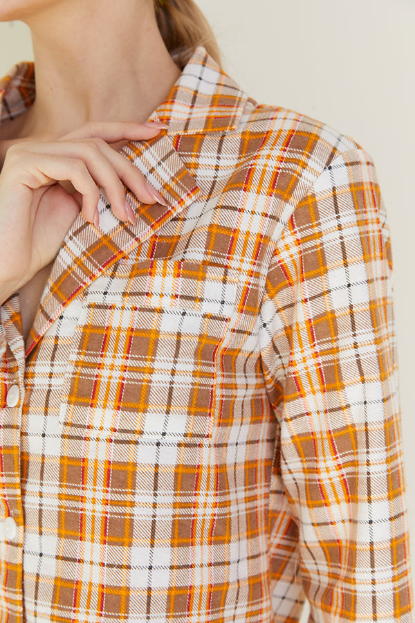 Фланелевая пижама в клетку Pumpkin FL0057-99-69