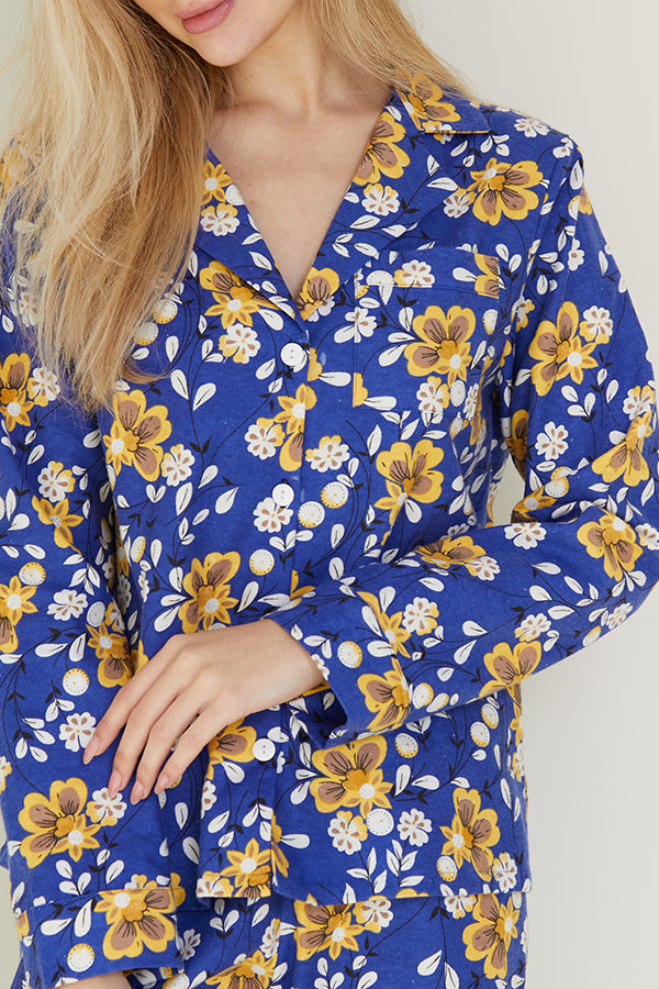 Фланелевая пижама с цветами Romano FL0057-71-69