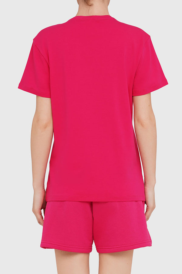Бавовняна футболка 21035-1 raspberry
