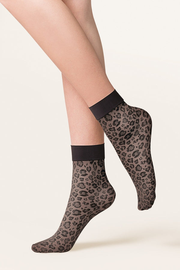 Носки в леопардовый принт Caty