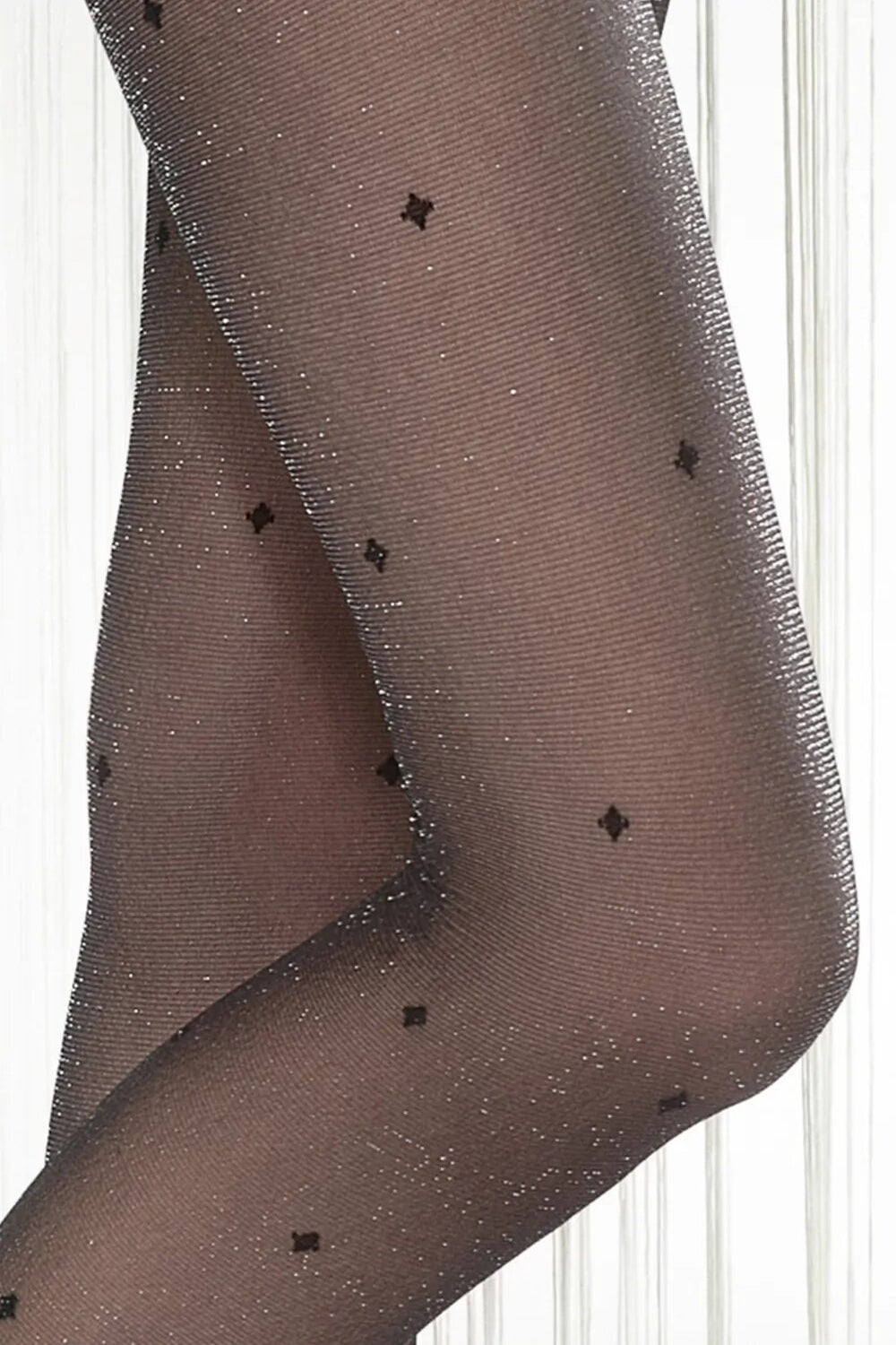 Блестящие колготки с узором Silver Party 05 20d