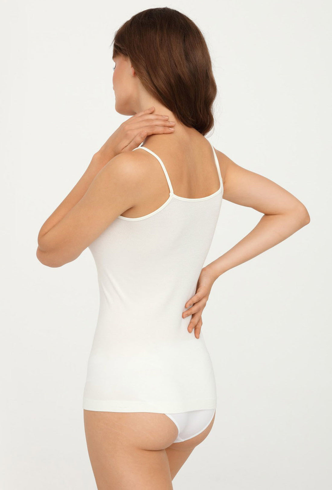 Бесшовная майка на тонких бретелях Seamless Cotton Camisole