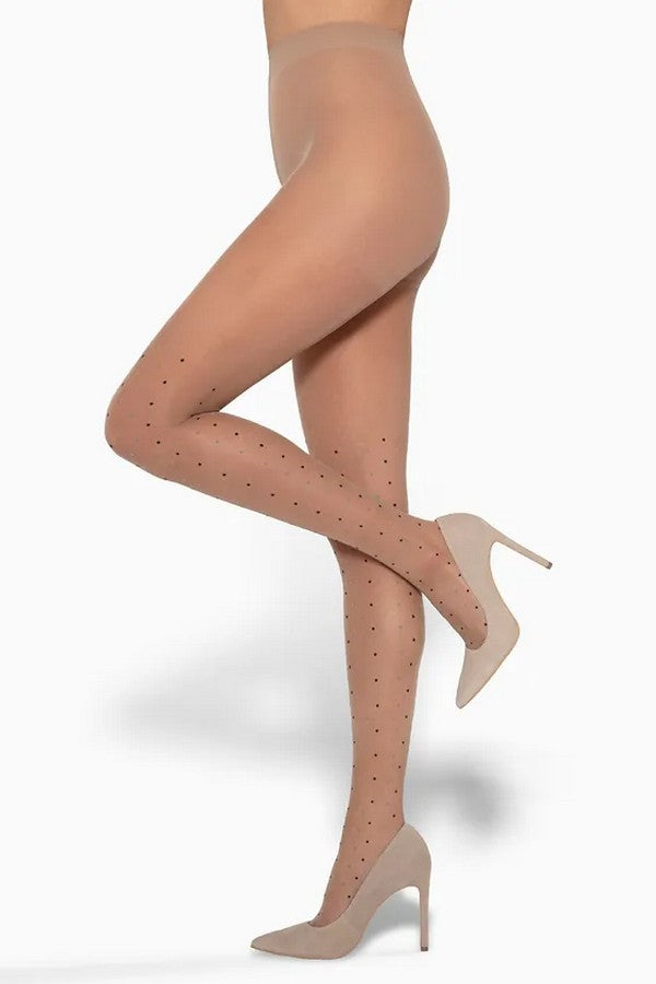Тонкі колготки в горошок Dotsy 14 20d
