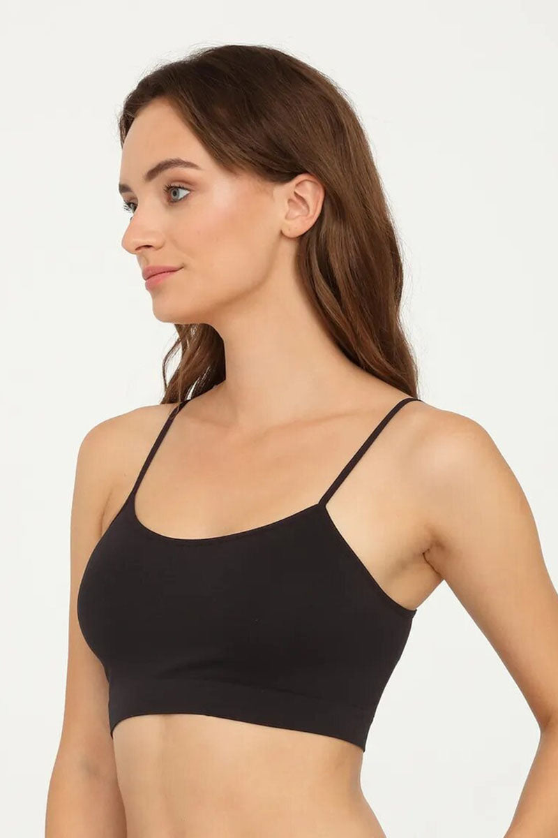 Бесшовный топ на тонких бретелях Top