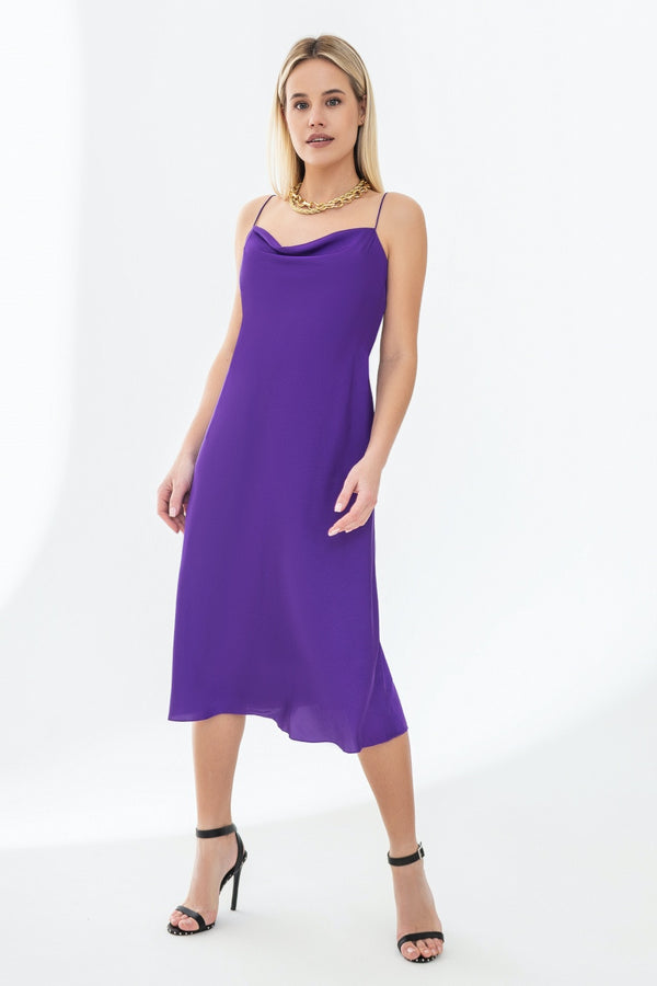 Шелковое платье-слип 100039-2 violet
