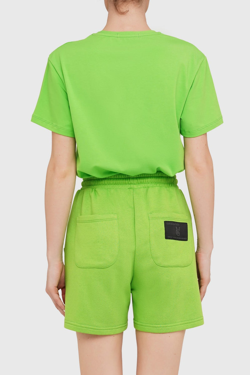 Хлопковые шорты с карманами 21033-2 light green