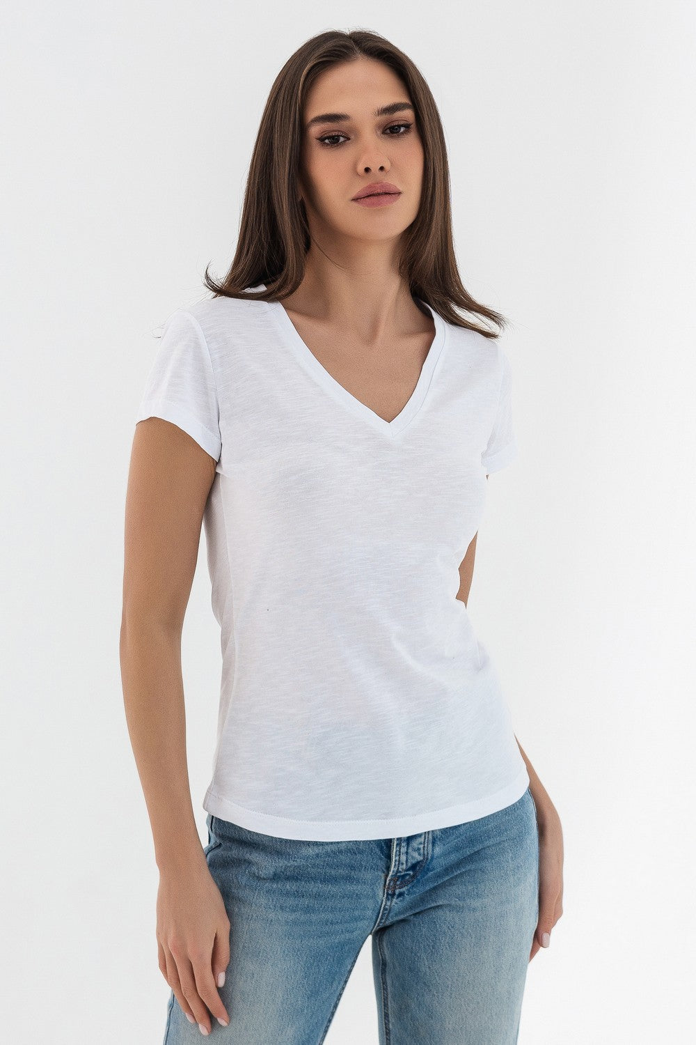 Базовая хлопковая футболка 22015 white