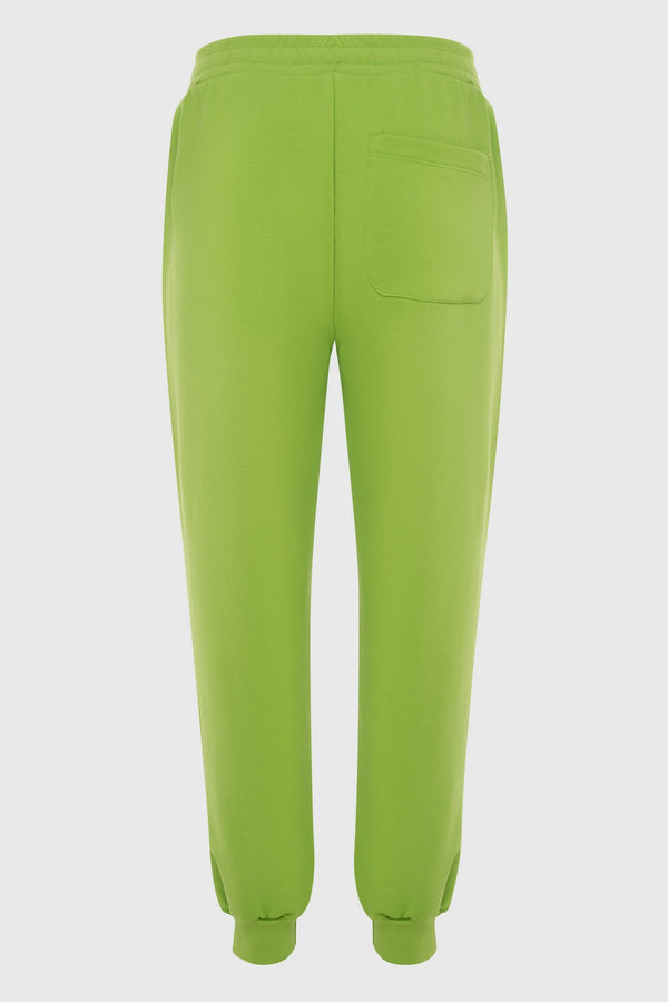 Хлопковые штаны джогеры 23071 light green