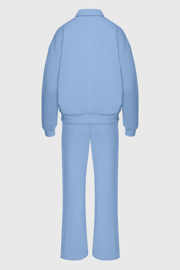Хлопковый костюм с кнопками 23077 blue