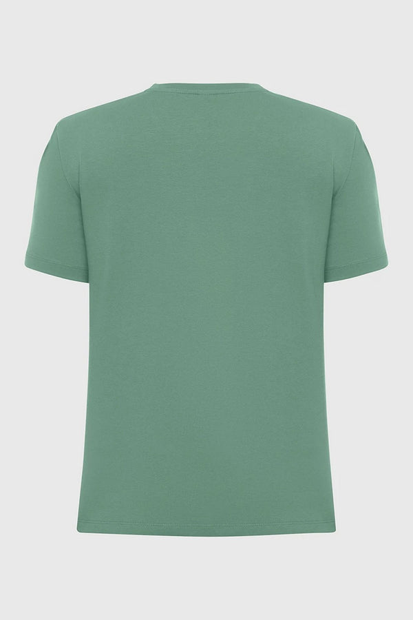 Мужская хлопковая футболка 23079 green