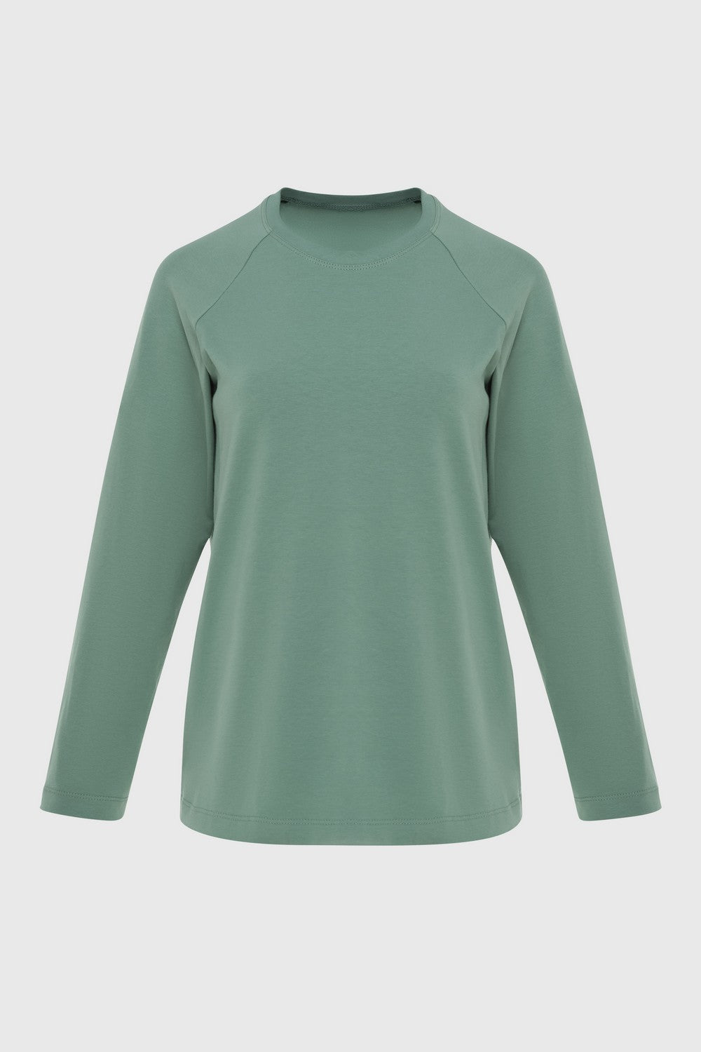 Хлопковый лонгслив 23092 green