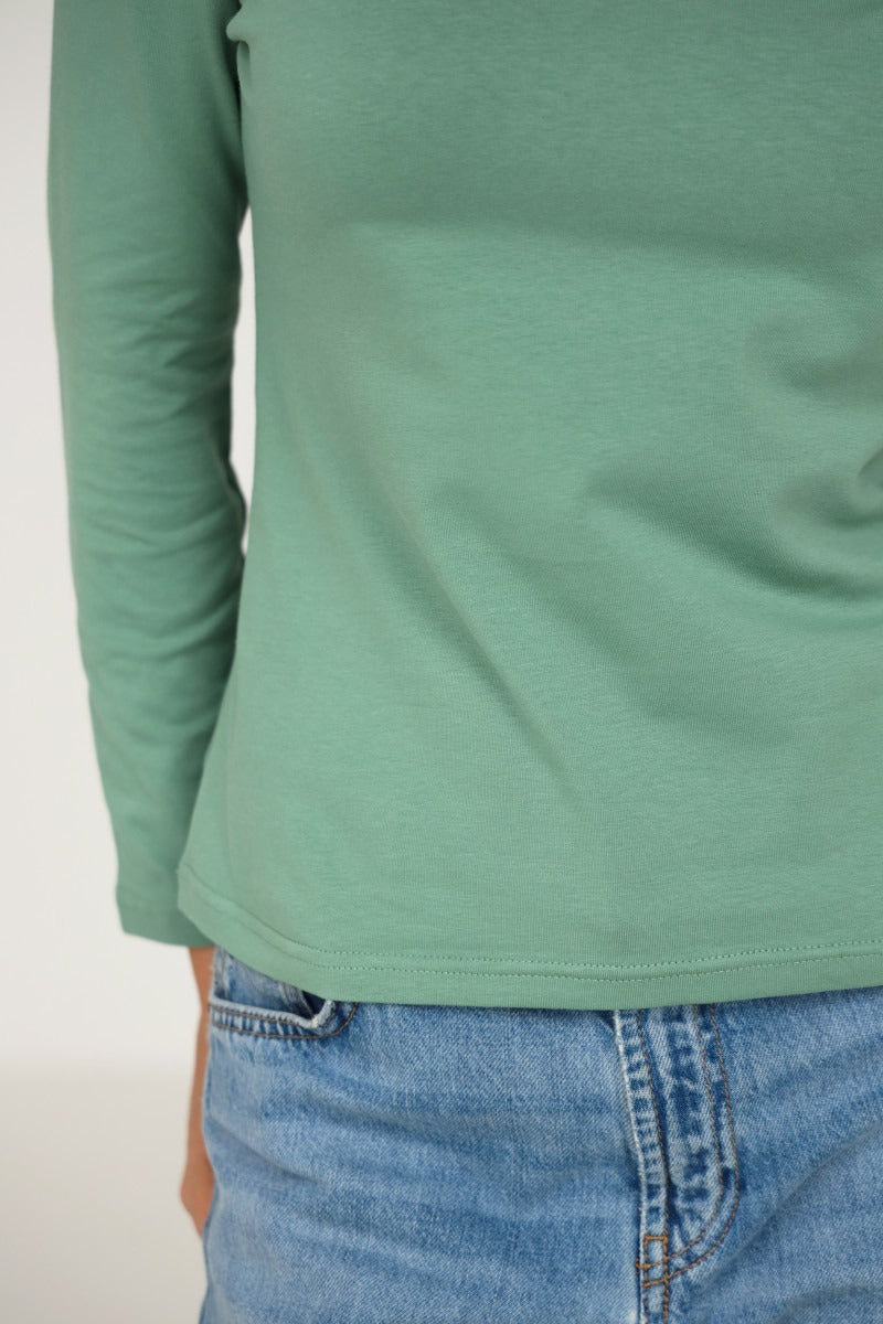 Хлопковый лонгслив 23129 green