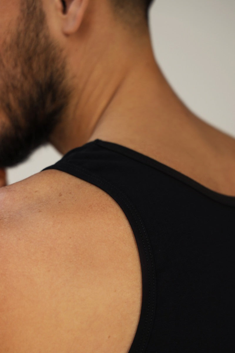 Мужская майка из хлопка 23160 black