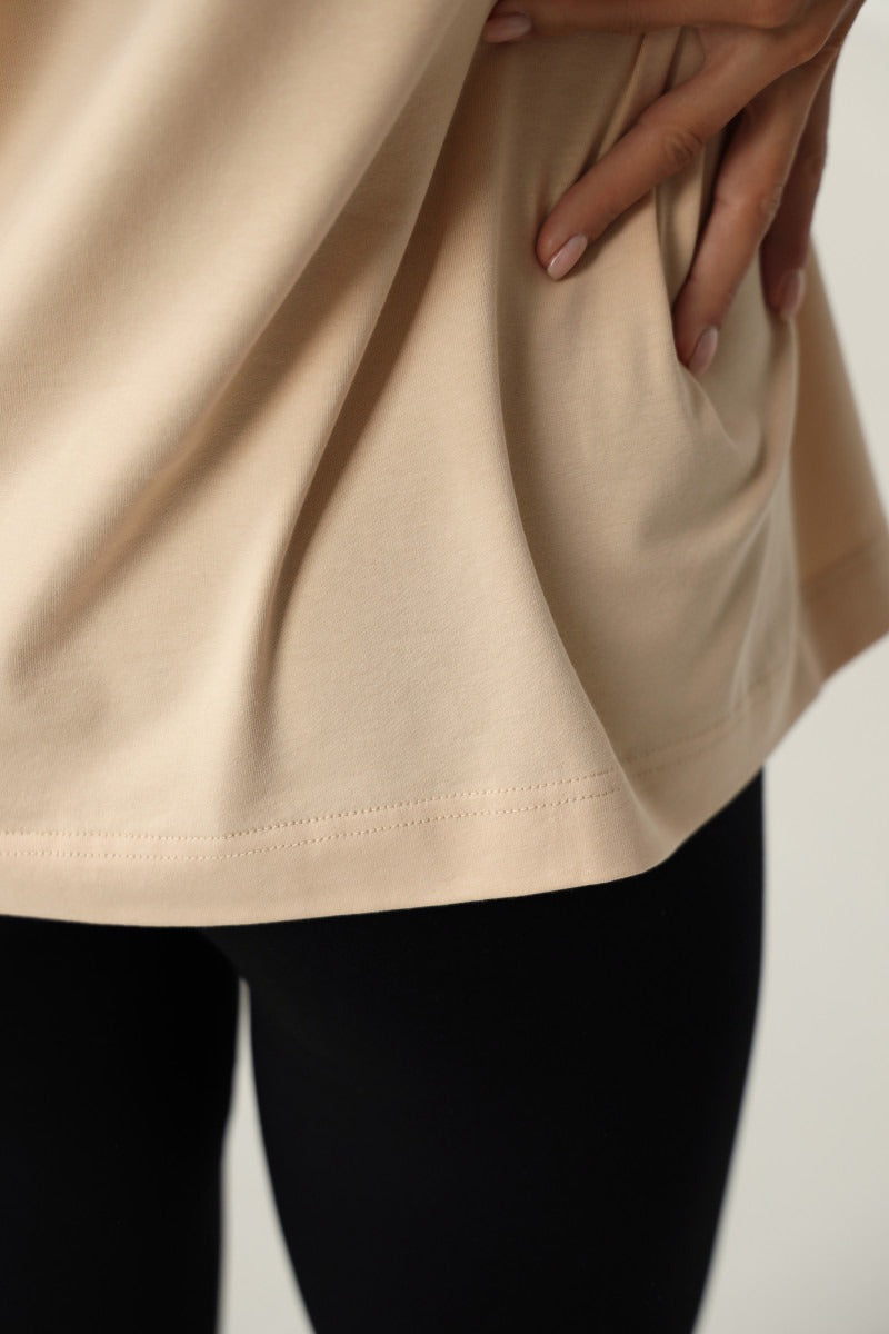 Футболка из хлопка 23162 nude